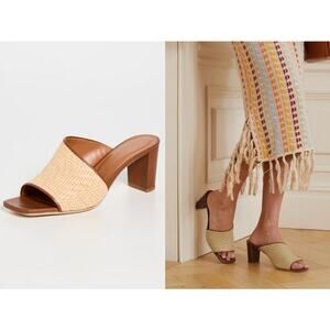 STAUD Nevil Heels Nevil Heels Summer Leather‎ Slide Sandals EU 40 US 10